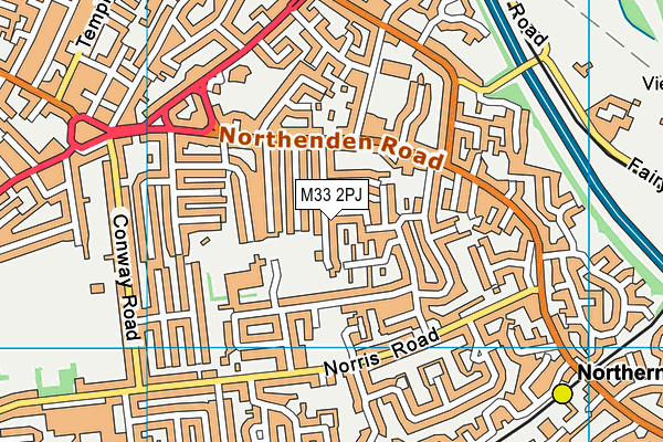 M33 2PJ map - OS VectorMap District (Ordnance Survey)