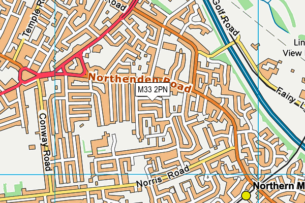 M33 2PN map - OS VectorMap District (Ordnance Survey)