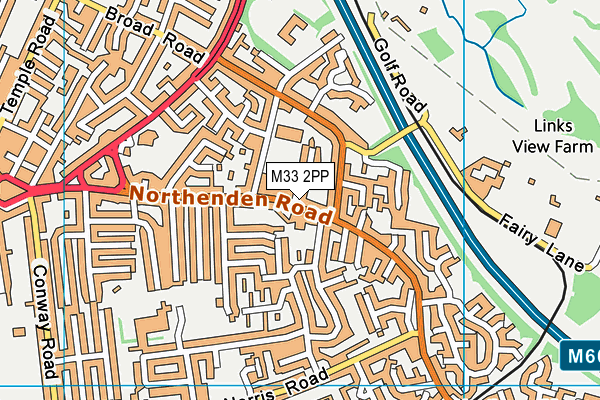 M33 2PP map - OS VectorMap District (Ordnance Survey)