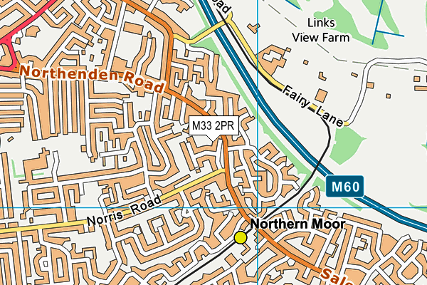 M33 2PR map - OS VectorMap District (Ordnance Survey)