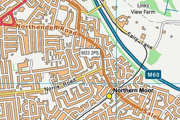 M33 2PS map - OS VectorMap District (Ordnance Survey)