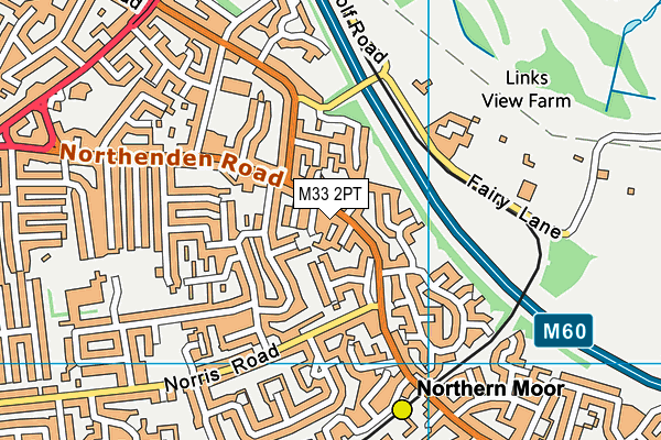 M33 2PT map - OS VectorMap District (Ordnance Survey)