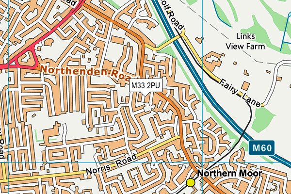 M33 2PU map - OS VectorMap District (Ordnance Survey)