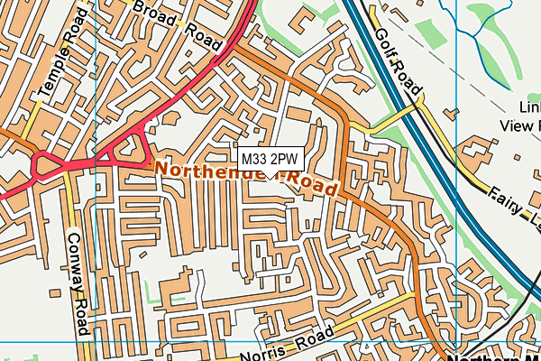 M33 2PW map - OS VectorMap District (Ordnance Survey)