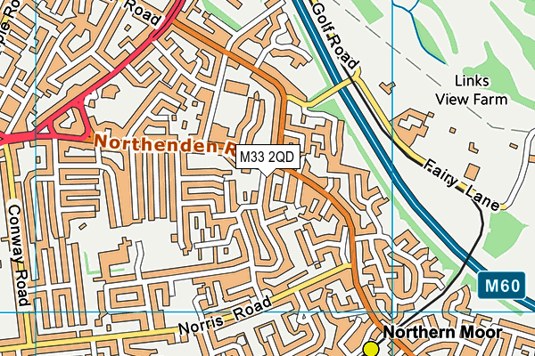 M33 2QD map - OS VectorMap District (Ordnance Survey)