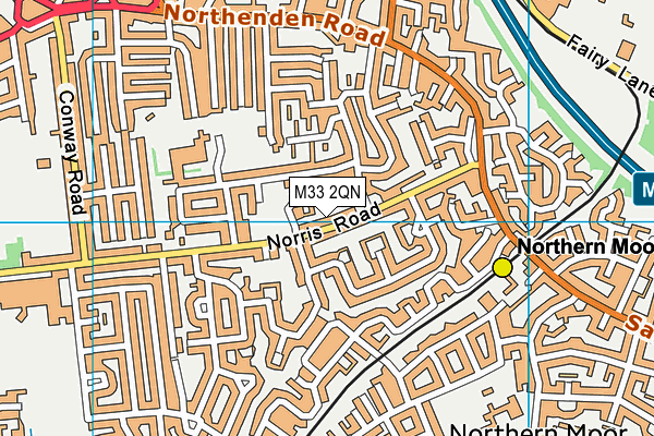 M33 2QN map - OS VectorMap District (Ordnance Survey)