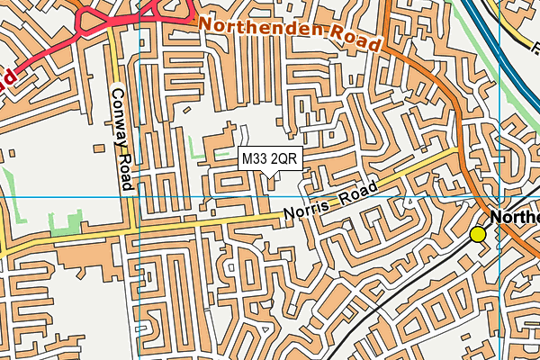 M33 2QR map - OS VectorMap District (Ordnance Survey)