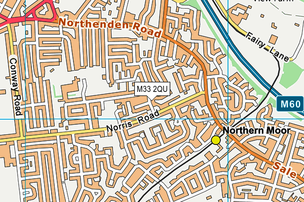 M33 2QU map - OS VectorMap District (Ordnance Survey)