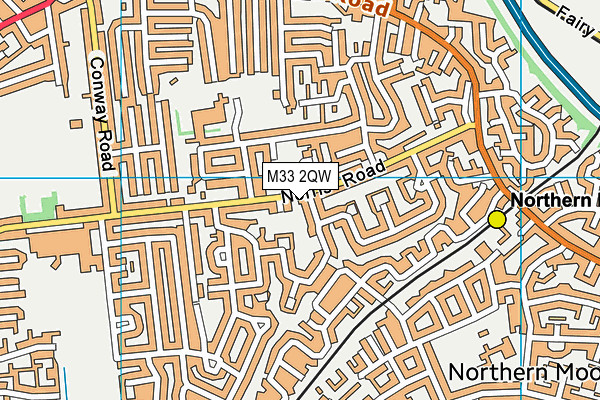 M33 2QW map - OS VectorMap District (Ordnance Survey)