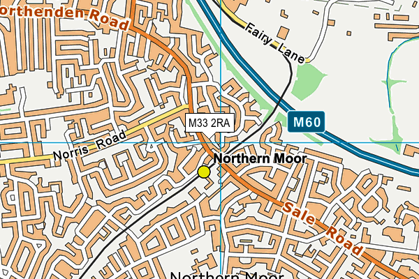 M33 2RA map - OS VectorMap District (Ordnance Survey)