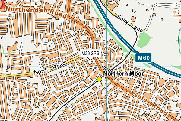 M33 2RB map - OS VectorMap District (Ordnance Survey)
