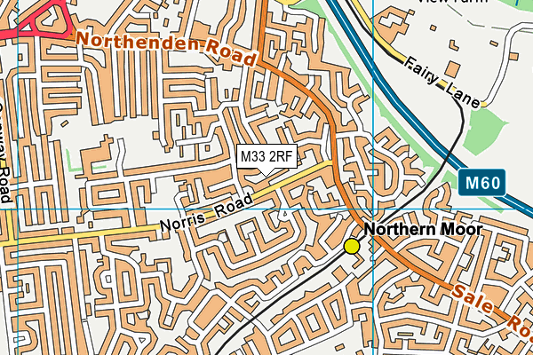 M33 2RF map - OS VectorMap District (Ordnance Survey)