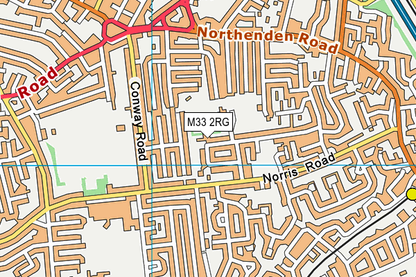 M33 2RG map - OS VectorMap District (Ordnance Survey)