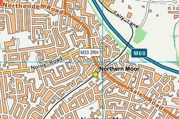 M33 2RH map - OS VectorMap District (Ordnance Survey)