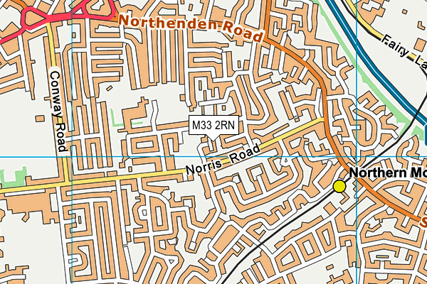 M33 2RN map - OS VectorMap District (Ordnance Survey)
