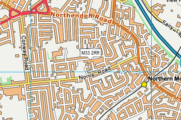 M33 2RR map - OS VectorMap District (Ordnance Survey)