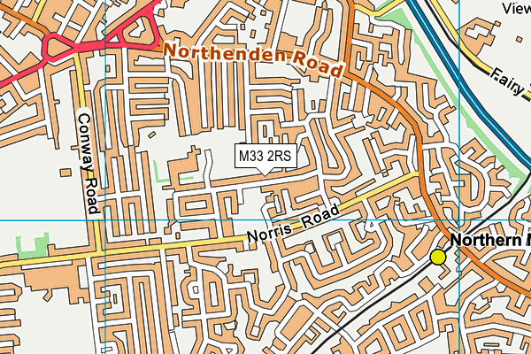 M33 2RS map - OS VectorMap District (Ordnance Survey)