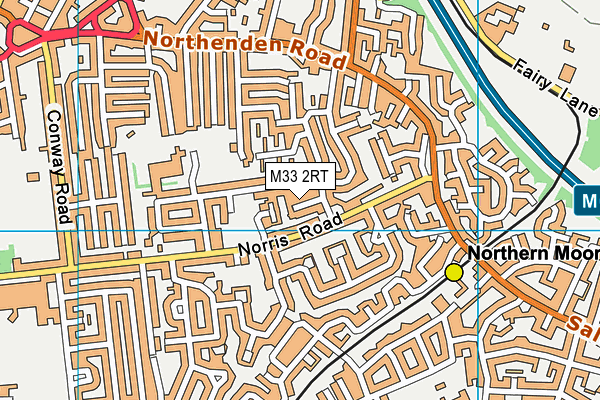 M33 2RT map - OS VectorMap District (Ordnance Survey)
