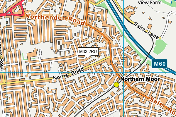 M33 2RU map - OS VectorMap District (Ordnance Survey)