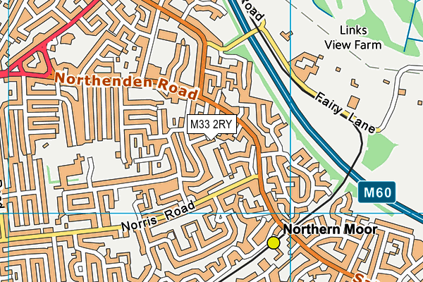 M33 2RY map - OS VectorMap District (Ordnance Survey)