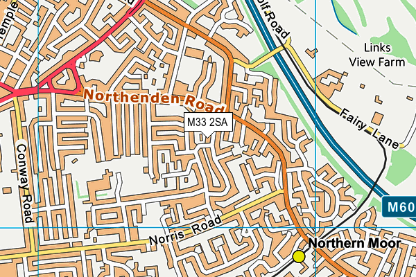 M33 2SA map - OS VectorMap District (Ordnance Survey)