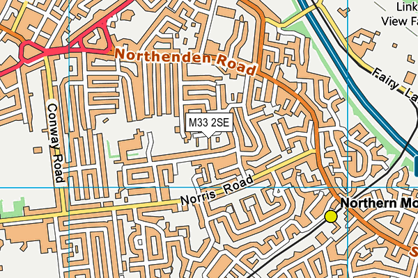M33 2SE map - OS VectorMap District (Ordnance Survey)