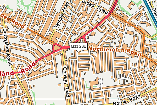 M33 2SU map - OS VectorMap District (Ordnance Survey)