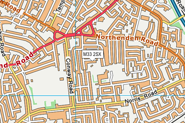 M33 2SX map - OS VectorMap District (Ordnance Survey)