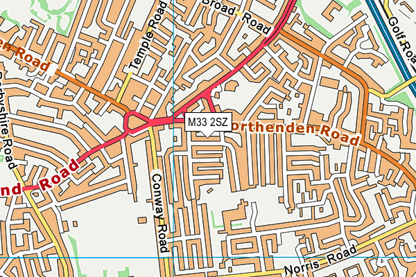 M33 2SZ map - OS VectorMap District (Ordnance Survey)