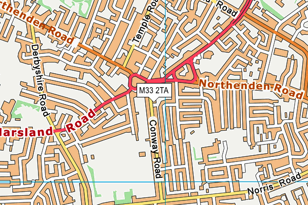 M33 2TA map - OS VectorMap District (Ordnance Survey)