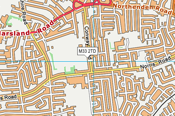 M33 2TD map - OS VectorMap District (Ordnance Survey)