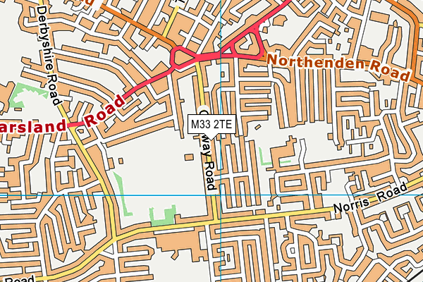 M33 2TE map - OS VectorMap District (Ordnance Survey)