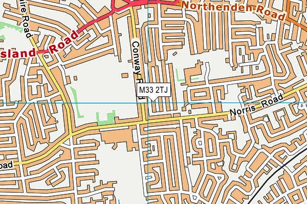 M33 2TJ map - OS VectorMap District (Ordnance Survey)