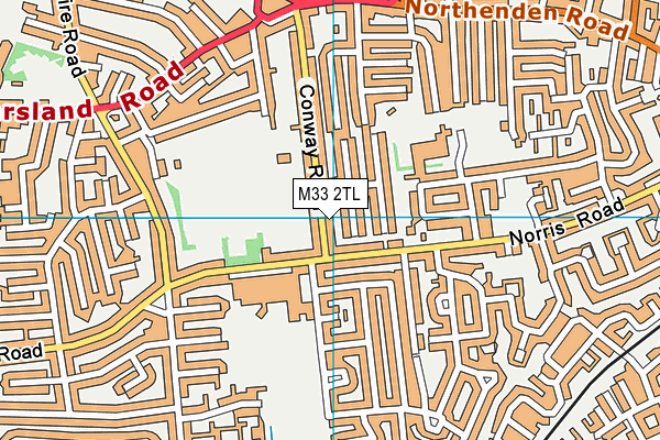 M33 2TL map - OS VectorMap District (Ordnance Survey)