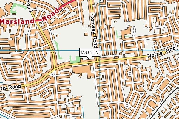 Moor Nook map (M33 2TN) - OS VectorMap District (Ordnance Survey)