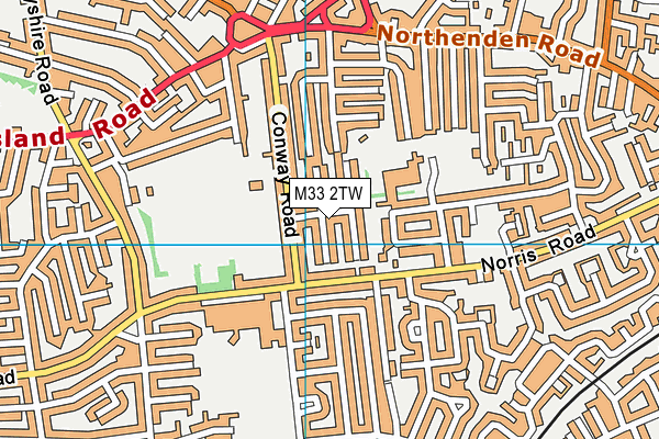 M33 2TW map - OS VectorMap District (Ordnance Survey)