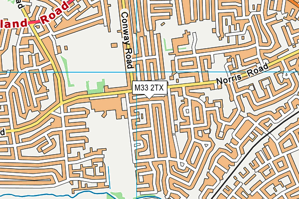 M33 2TX map - OS VectorMap District (Ordnance Survey)