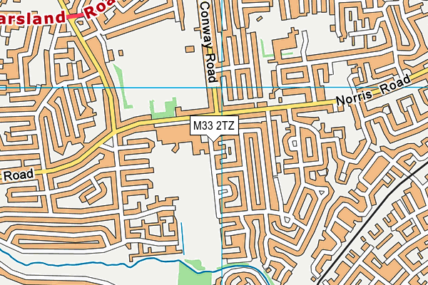 M33 2TZ map - OS VectorMap District (Ordnance Survey)