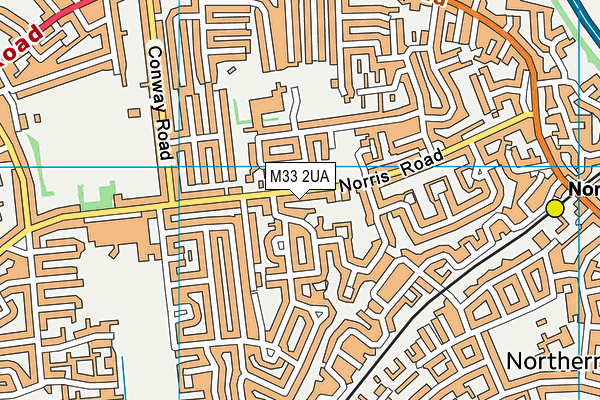 M33 2UA map - OS VectorMap District (Ordnance Survey)