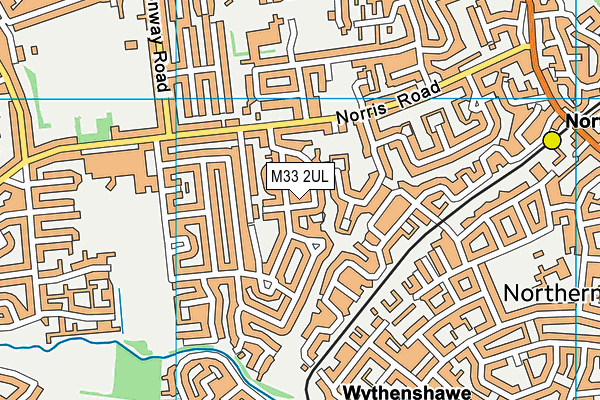 M33 2UL map - OS VectorMap District (Ordnance Survey)