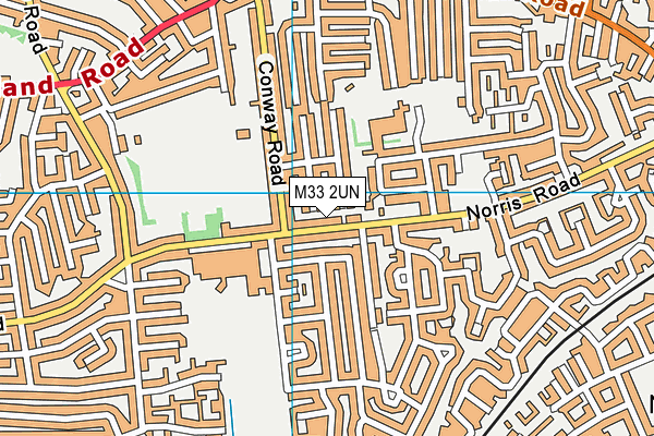 M33 2UN map - OS VectorMap District (Ordnance Survey)