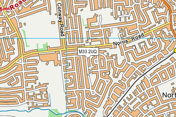 M33 2UQ map - OS VectorMap District (Ordnance Survey)