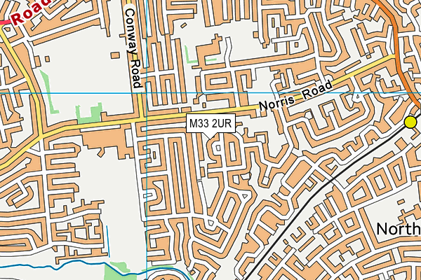 M33 2UR map - OS VectorMap District (Ordnance Survey)