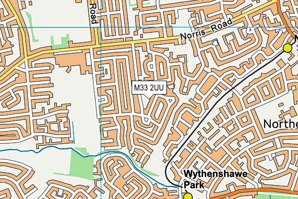 M33 2UU map - OS VectorMap District (Ordnance Survey)