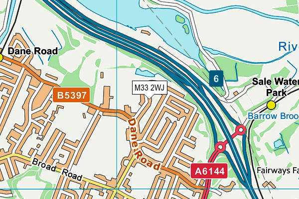 M33 2WJ map - OS VectorMap District (Ordnance Survey)