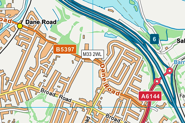 M33 2WL map - OS VectorMap District (Ordnance Survey)