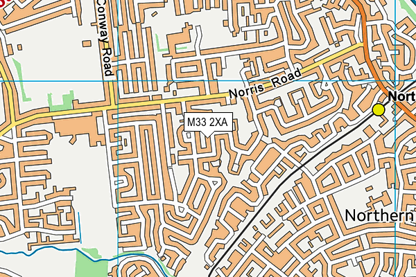 M33 2XA map - OS VectorMap District (Ordnance Survey)