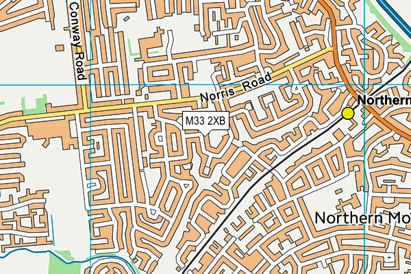 M33 2XB map - OS VectorMap District (Ordnance Survey)