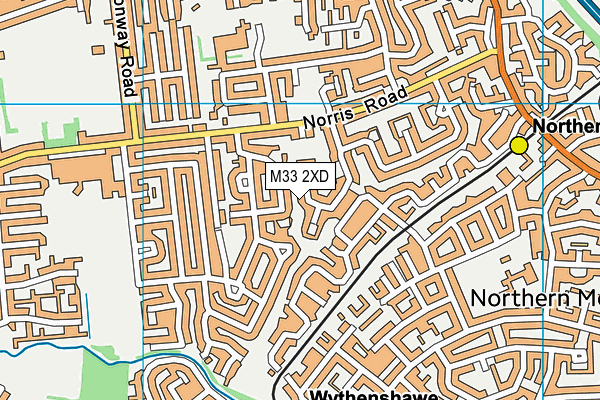M33 2XD map - OS VectorMap District (Ordnance Survey)