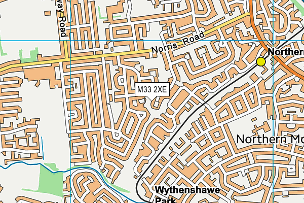 M33 2XE map - OS VectorMap District (Ordnance Survey)